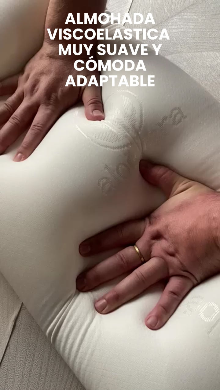 Almohada Viscoelastica núcleo 100% y funda de poliester lavable